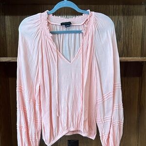 Sanctuary sherbet colored V-Neck peasant Blouse